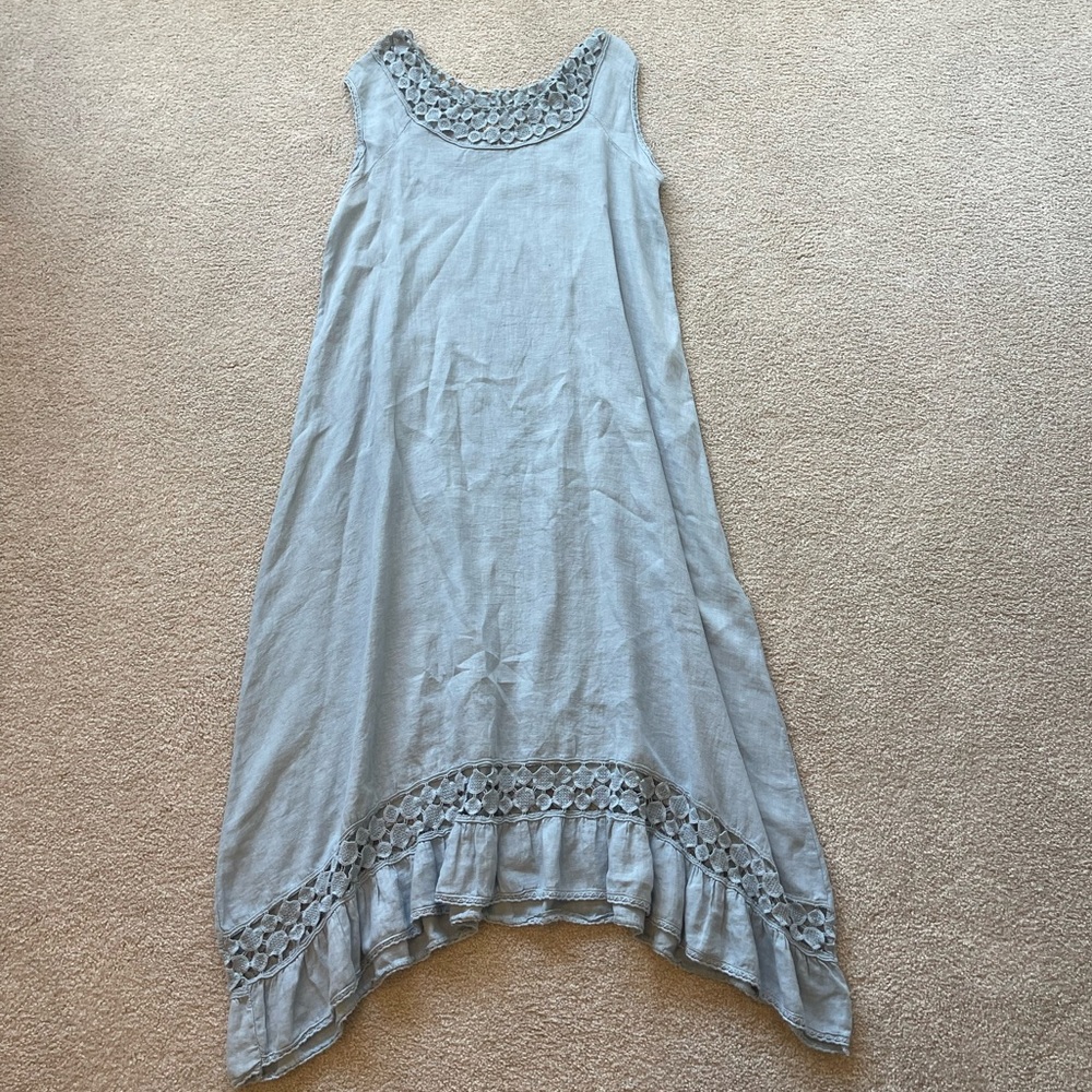 Sunflower linen dress